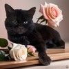 Черный курносый кот Блэйк в добрые руки
